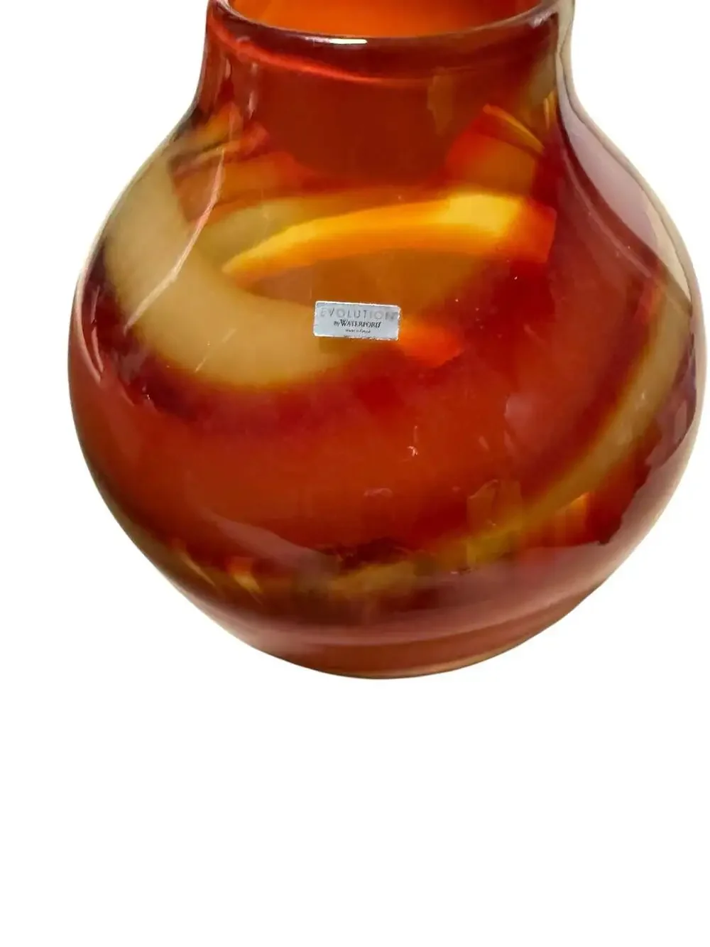 Waterford Crystal Evolution Red Sea Art Glass Vase